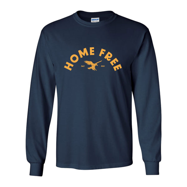Eagle Logo Long Sleeve Tee - Navy